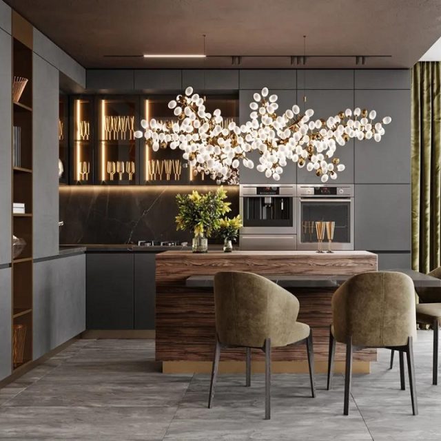 gray modern flat panel cabinets