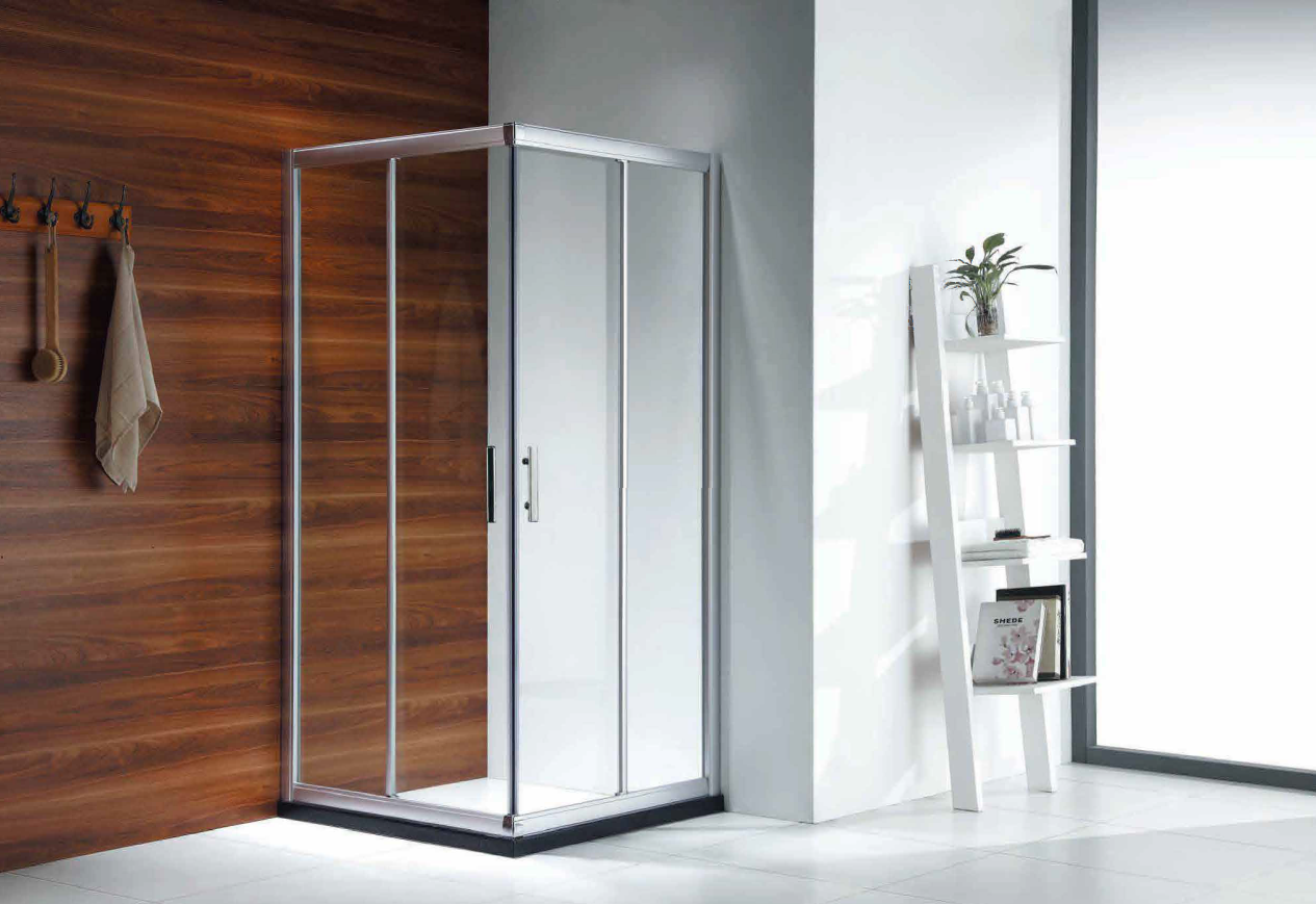 modern corner shower enclosure