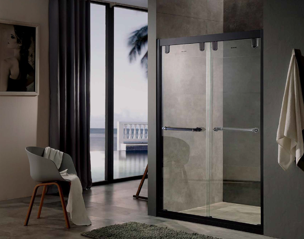 modern shower enclosure