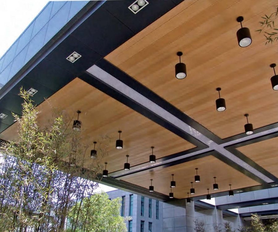composite siding on roof overhang